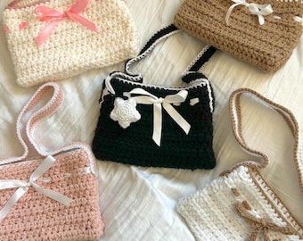 Cute Bow Bag Crochet Pattern, Beginner Friendly (PDF)