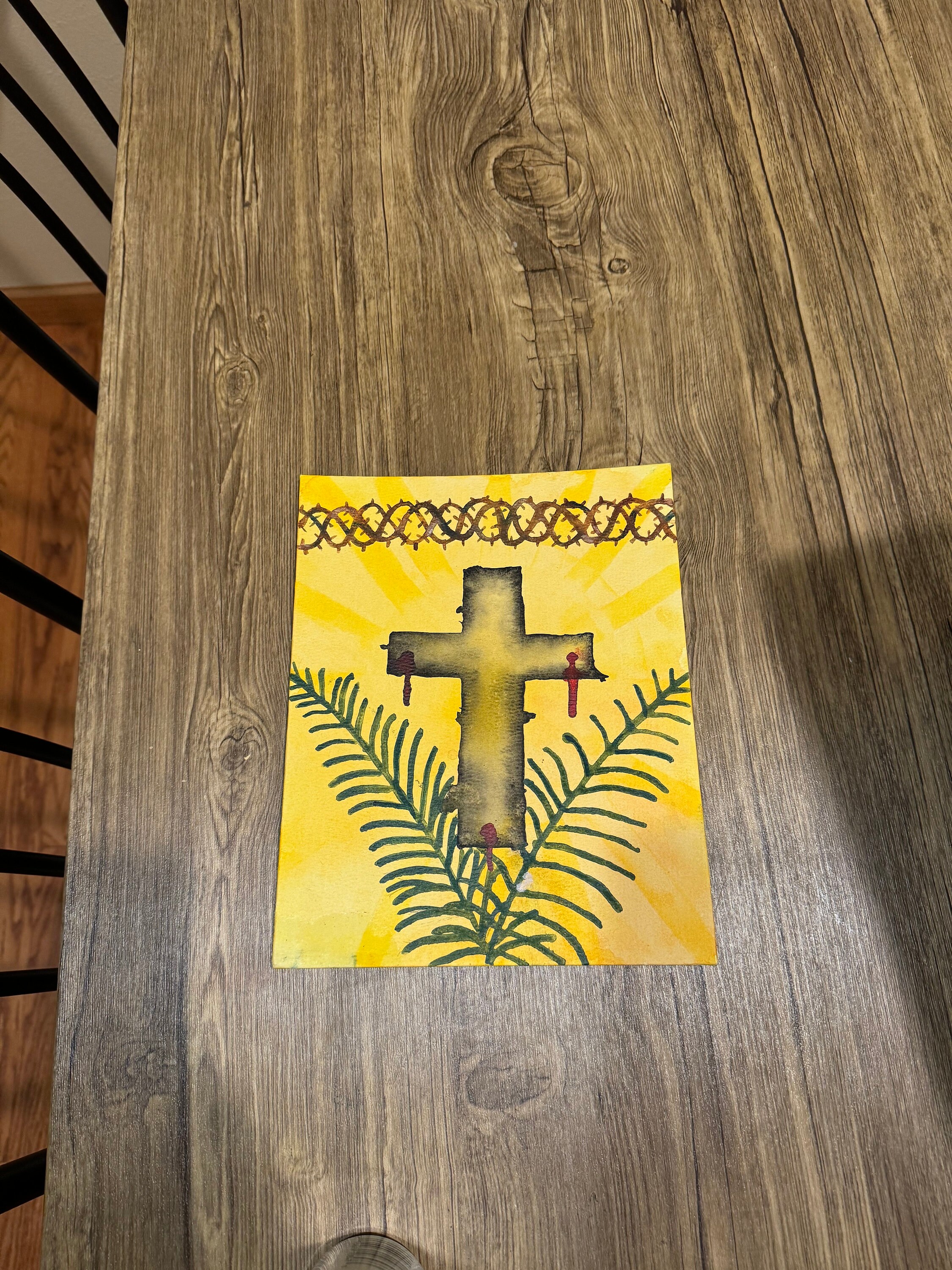 Watercolor Cross Painting