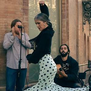 Artistas flamencos - cartel grande sobre cartón pluma