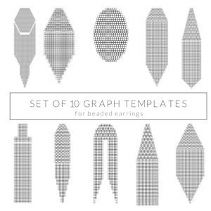 Perlenschablone, Perlenschablone, Papiergraphikmuster, Sofort download, Ziegelstich, Quadratstich, Tropfenmuster, Weben