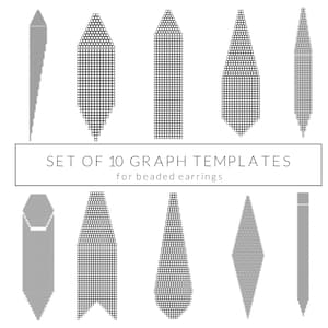 Perlenschablone, Perlengraphik, Blankoschablone, Papiergraphikmuster, Sofort download, Brick Stich, Quadratstich, Tropfenmuster, Perlenarbeit