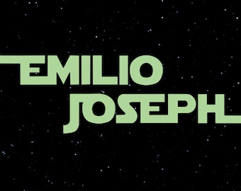 Star Wars Theme Nursery Baby Name Wall Art - Customizable / Made to Order