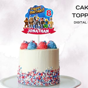 Roblox Cake Topper, Roblox Party, Roblox Birthday