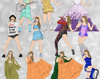 Swifties Stickers -  Eras Stickers - Eras Outfits Inspired Stickers - Taylor Inspired Stickers