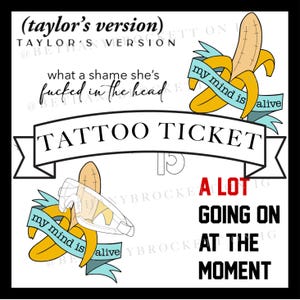 Swiftie Tattoo Flash Ticket - Tattoo Pass - Tattoo-Eintritt - Swiftie Tattoo-Design