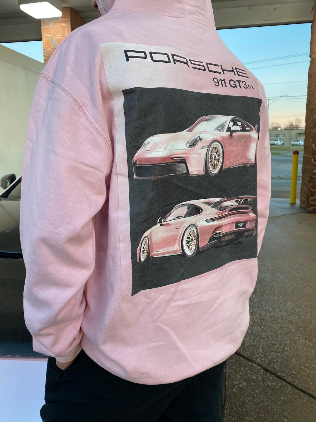 Pink Porsche Hoodie Etsy