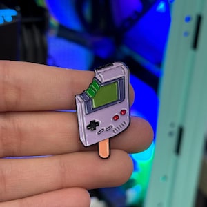 Retro Gaming Popsicle Enamel Pin - Cute Gamer Hard Enamel Pin | Gamer Gift Idea | Cute Gamer Accessory | Fun Enamel Gamer Pin