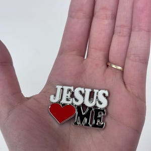 Jesus Loves Me Enamel Pin, Christian Lapel Pin, Faith-Inspired Badge, Religious Accessories, Inspirational Gift for Believers