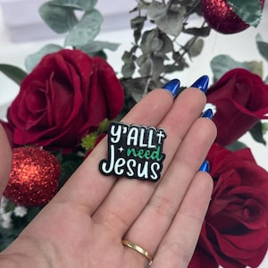 Y’all Need Jesus Enamel Pin, Christian Lapel Pin, Faith-Inspired Badge, Religious Accessories, Inspirational Gift for Believers