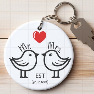 Sr. y Sra. SVG / Boda SVG / Gafas de boda / Pájaros del amor / Diseño de llavero / Idea de regalo de boda / SVG nupcial / Diseño de matrimonio / Celebrar