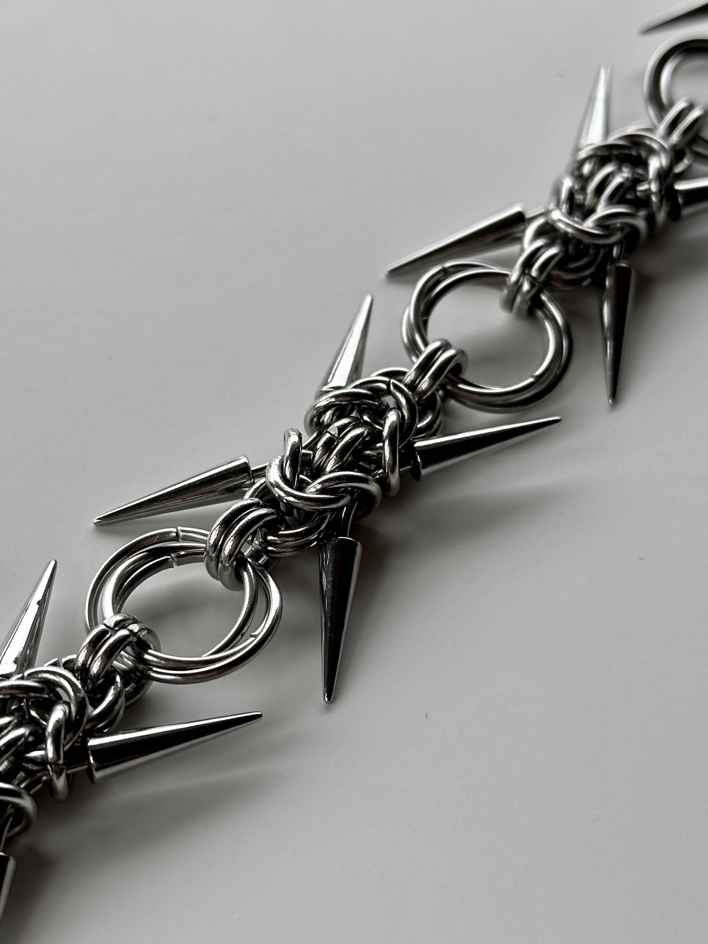 Byzantine Spiked Bracelet | Handcrafted | Stainless Steel | Punk
