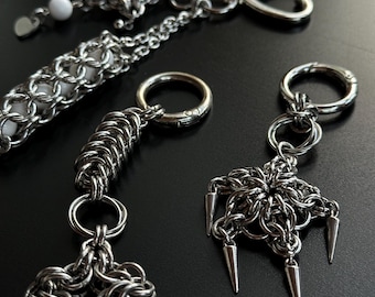 Star Keychain | Stainless Steel | Beads | Chainmail Jewelry