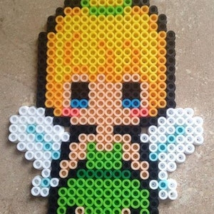  Perler Pixel Bead Art - TINKER BELL Tinkerbell fairy Disney magnet  handmade