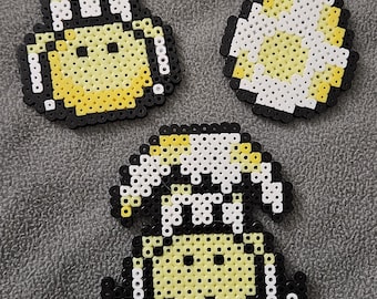 Yoshi Pärlmagneter, Yoshi i Ägg, Gul Pixelkonst (3-pack)