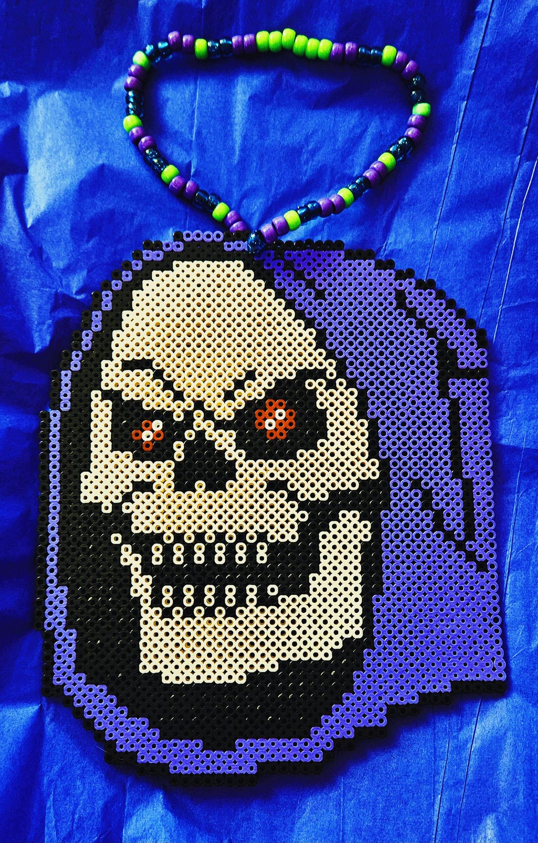 Skeletor (he-man) Perler Bead With Lanyard. - Etsy