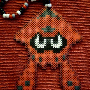 Splatoon (Red Squid) Perler with beads