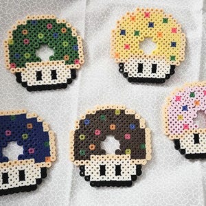 Svampmunkar - Super Mario Bros pärlmagneter (5-pack) bild 2