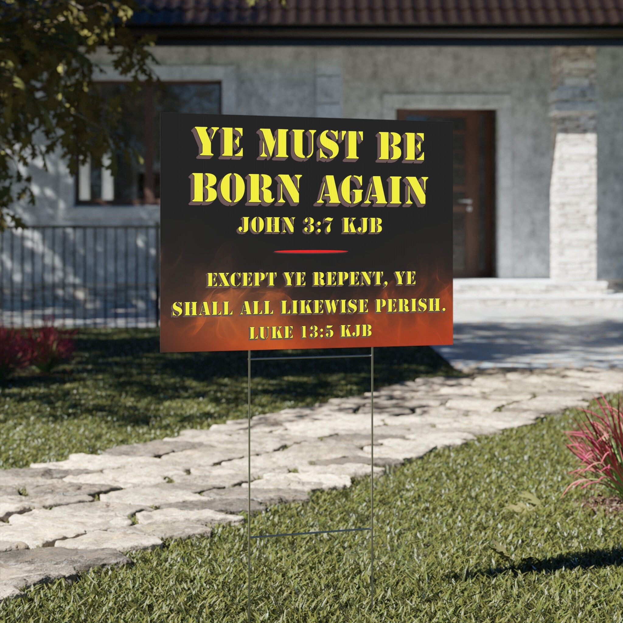 Ye Must Be Born Again - Street Preaching Sign for Witnessing ...