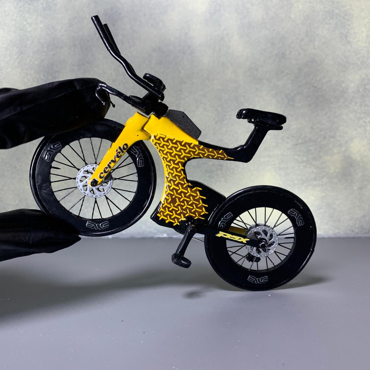 Cervelo P5x Lamborghini - Miniature Replica Handmade Bicycle