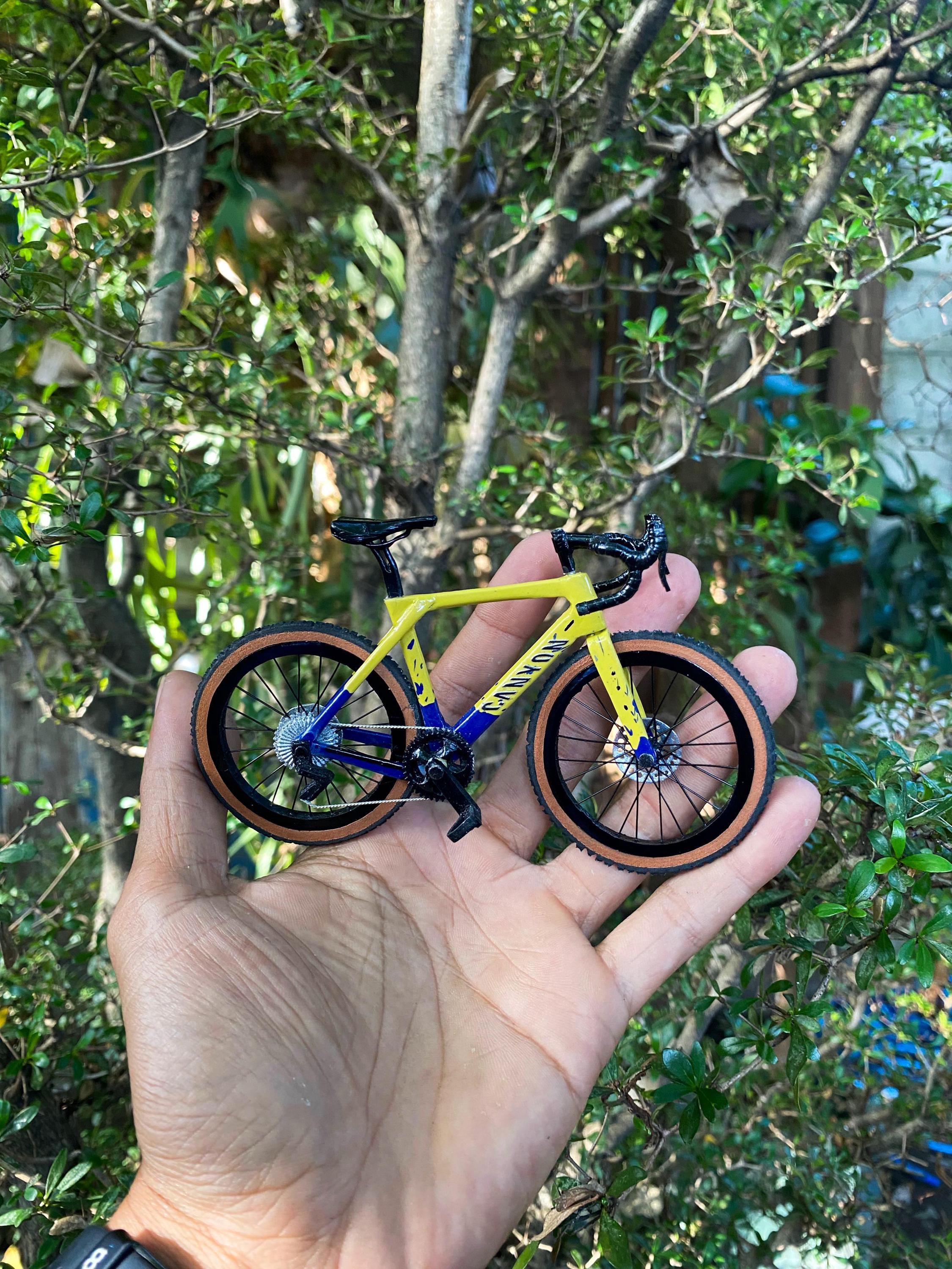 Canyon Gravel - Miniature Replica Handmade Bicycle - Cyclist Gift