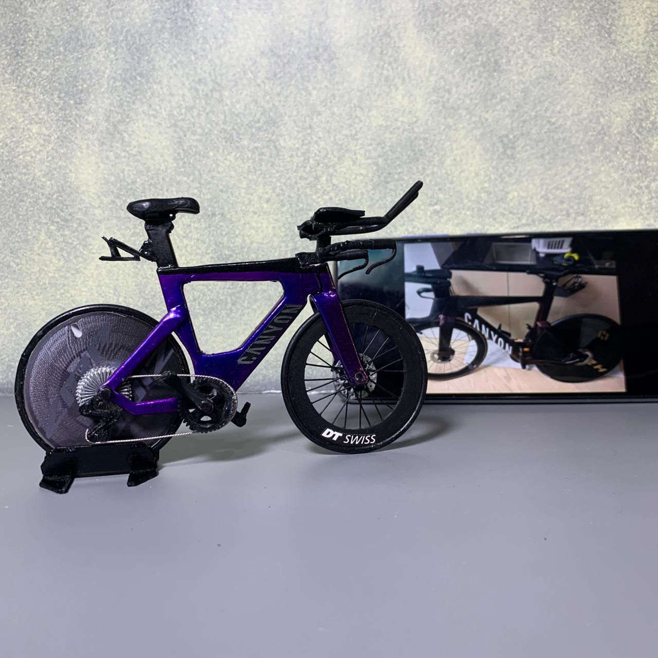 Canyon Speedmax - Miniature Replica Handmade Bicycle- Cyclist Gift