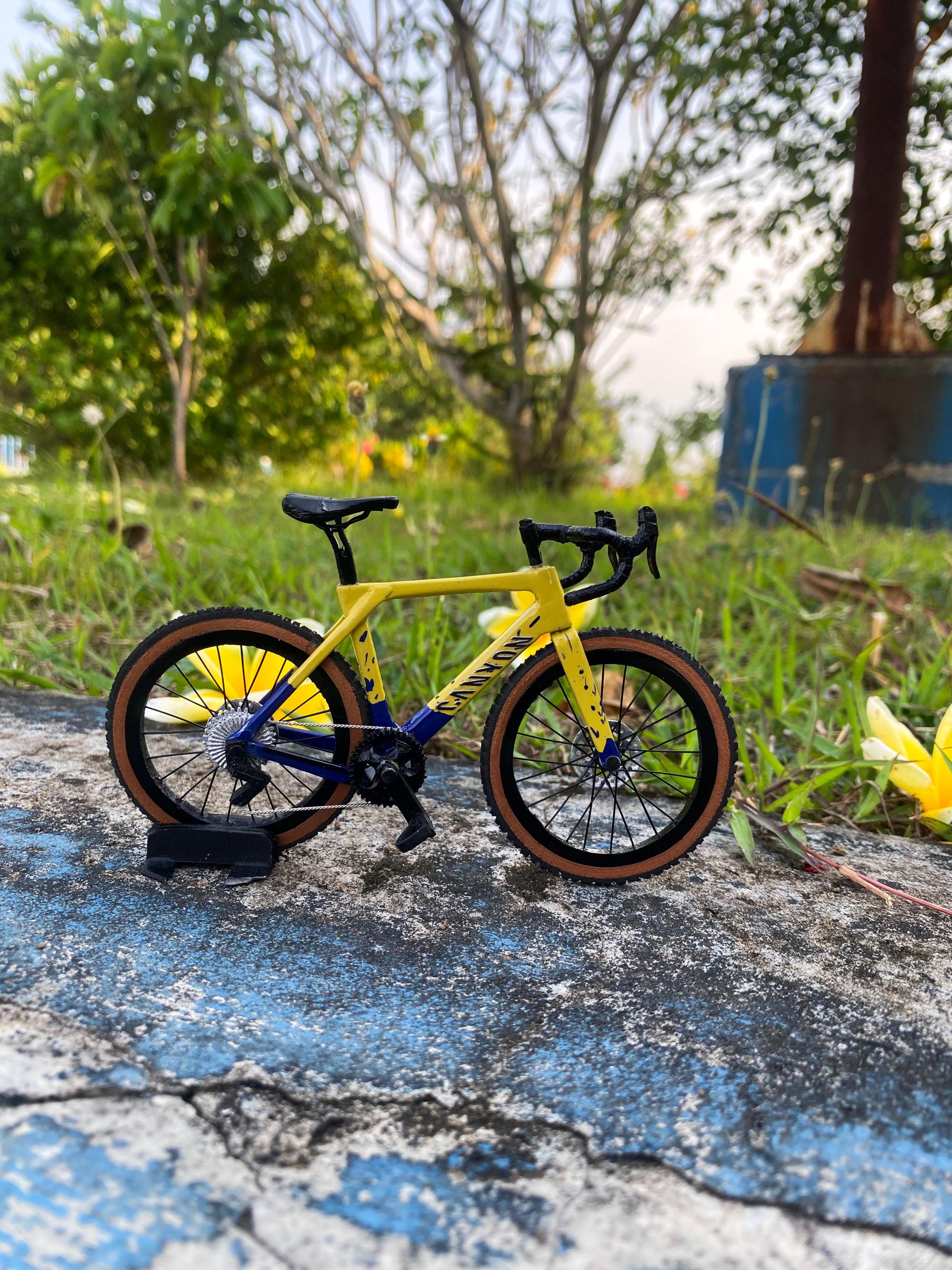 Canyon Gravel - Miniature Replica Handmade Bicycle - Cyclist Gift