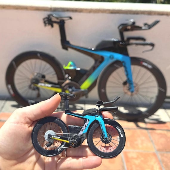 Custom Replica Miniature Bicycle - Cyclist Bike Gift with Display Case