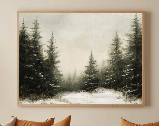 Christmas Wall Art Cottagecore Download, Old Cottagecore Art, Instant Download