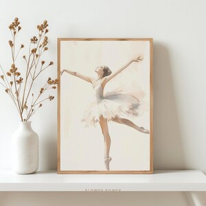 Ballerina Wall Art Print | Dance Studio Decor Printable | Elegant Girl Room Decor | Ballet Lover Gift Digital | Instant Download