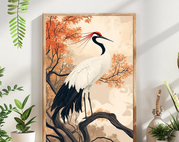 Peaceful Art, Japanese Wall Art, Spring Art Print, Digital Download
