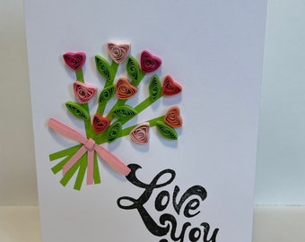 Love You More Valentine’s Day Quilled Card