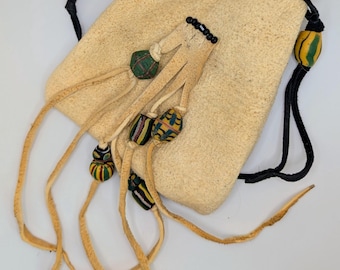 possibles pouch, medicine bag, buckskin pouch