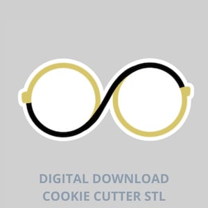 Wicked Elphaba Glasses STL Cookie Cutter - Digital STL File for 3D Printing