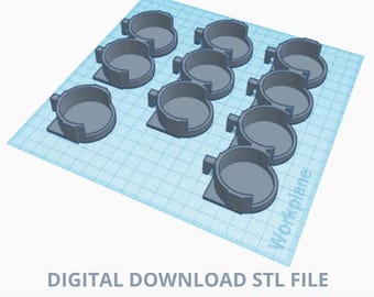 Luster Dust/The Sugar Art Small Master Elites Pegboard Accessory/Holders - Digital Download STL File for 3D Printing