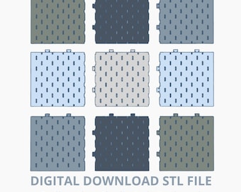 Endless Pegboard Ikea Skadis Style Standard Size - Digital Download STL File for 3D Printing