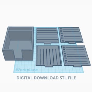 Sticky Note Stencils and Holder STL File to 3D Print - Digital Download