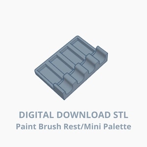 Luster Dust/Edible Paint Brush Rest/Palette - Digital Download STL File for 3D printing