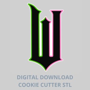 Wicked W Logo STL Cookie Cutter - Digitale STL Datei für den 3D-Druck