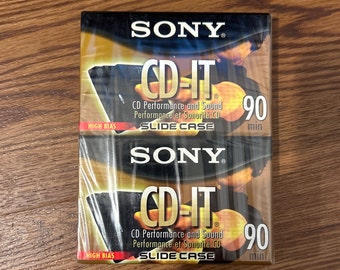 Sony CD-IT 90 Min Slide Case CD Performance High Bias 2 pack Sealed Cassette Tape