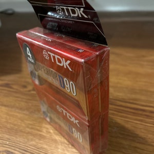 Sealed TDK D90 Superior 90 Minute Cassette Tape 4 Pack Sealed, Precision Cassette Mechanism, New Old Stock Recordable TDK Cassette