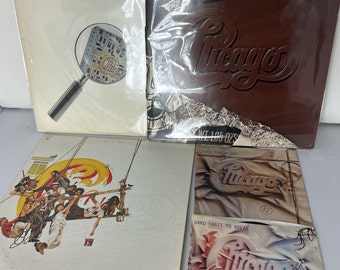 Lot of (3) Chicago Vintage Highly Collectible LP Albums. Plus (2) Chicago 7", 45 RPM