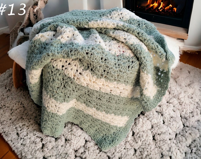 Crochet baby blanket, hand made, plush, unisex baby blanket, nursery decor, baby shower gift, new baby