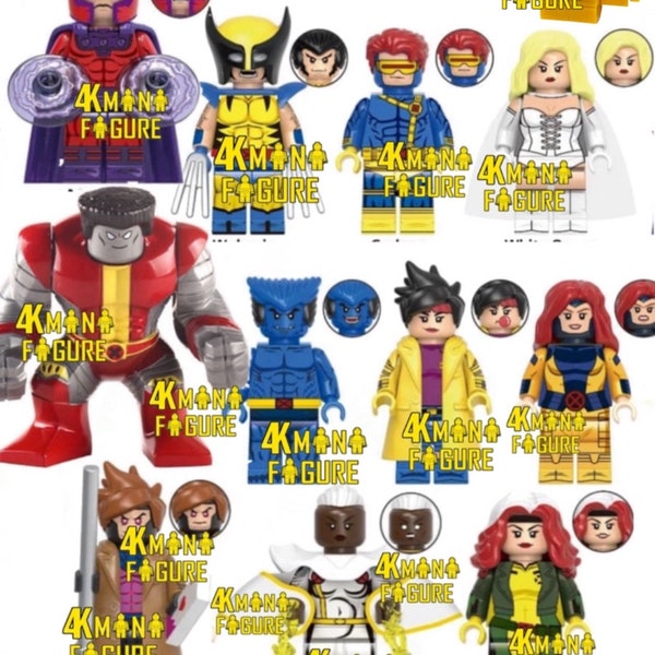 X-Men 97 MiniFigure Custom Figure x Men Marvel Magneto Colossus Cyclops Wolverine Rogue Jean Compatible Brick Kids Toy Super Hero UK SELLER