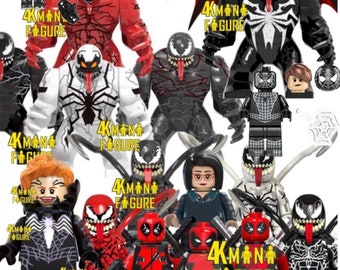 Venom MiniFigure Marvel Series Custom Figure Deadpool 3 Dp Carnage Spiderman Compatible Brick Kids Toy Super Hero UK SELLER