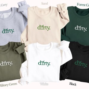 Dirty Martini Embroidered Sweatshirt – Funny Cocktail Lover Gift, Minimalist Unisex Sweatshirt for Her image 3