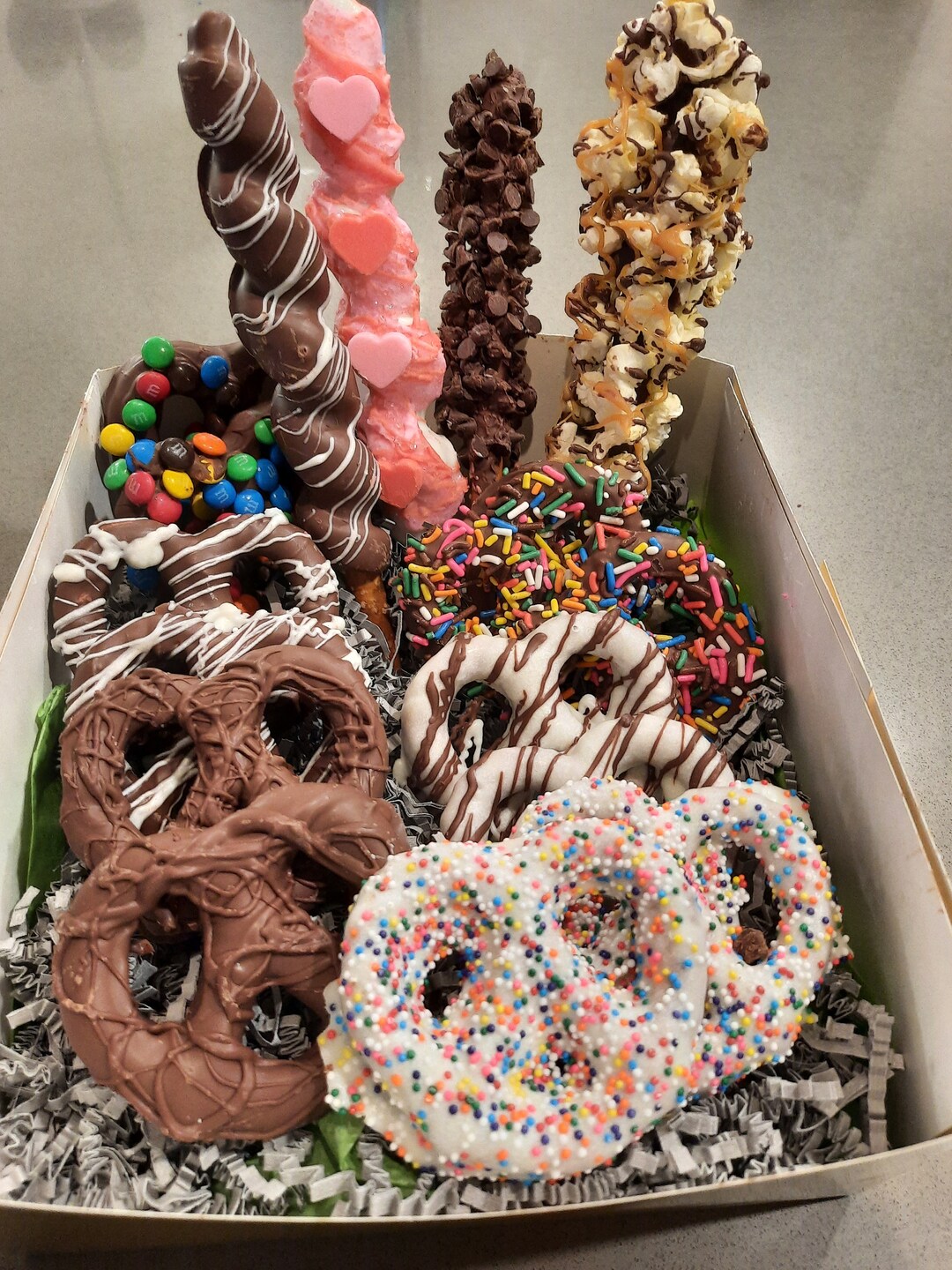 Gourmet Chocolate Pretzels Gift Box Etsy