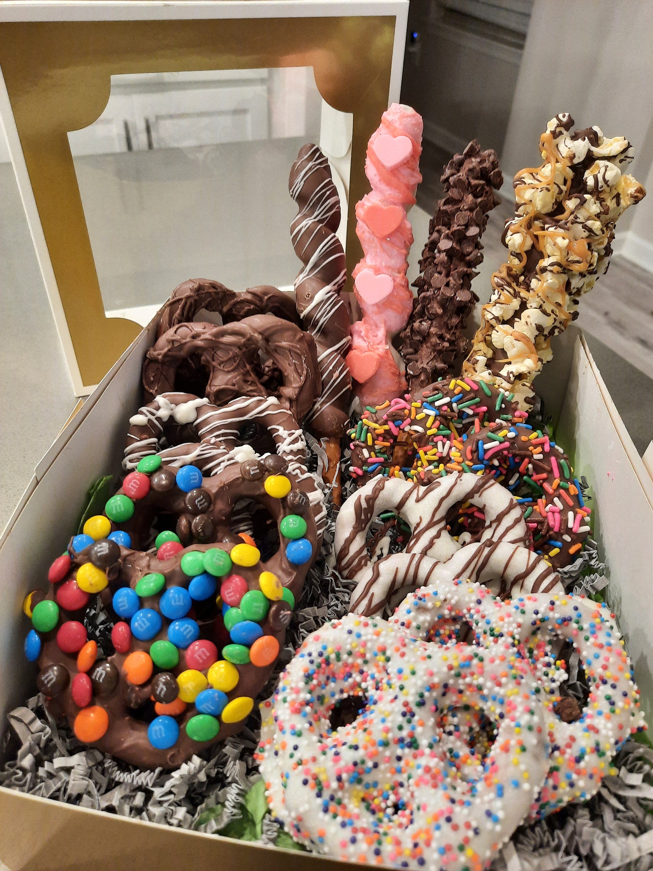 Gourmet Chocolate Pretzels Gift Box Etsy