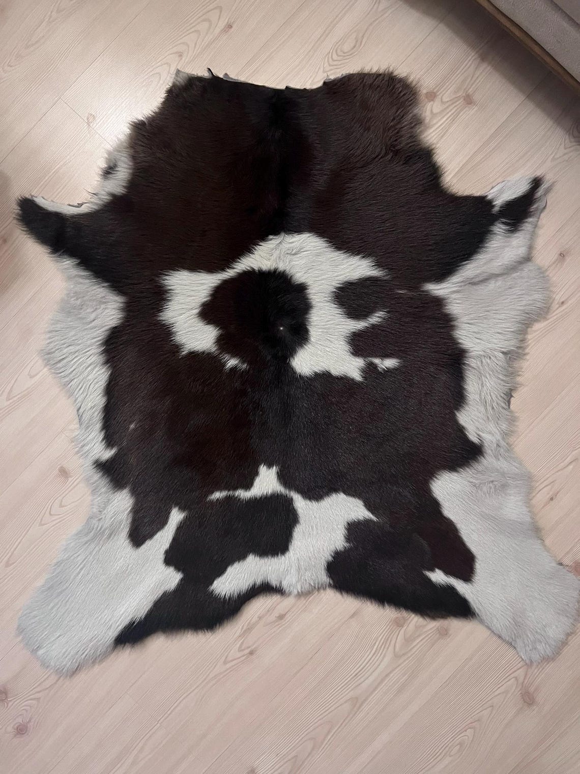Set of 3 Natural Calf Hide Area Rug, Genuine Cowhide Area Rug, Calf ...
