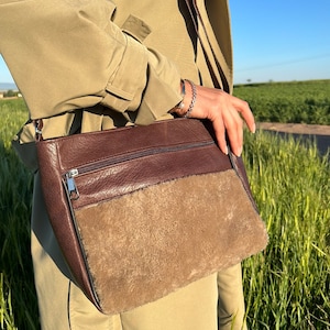 Handmade Leather bag, Everyday use tote bag,Student Bag, Personalized Leather Shoulder Bag, Mother’s Day Gift, SheepSkin bag, christmas gift