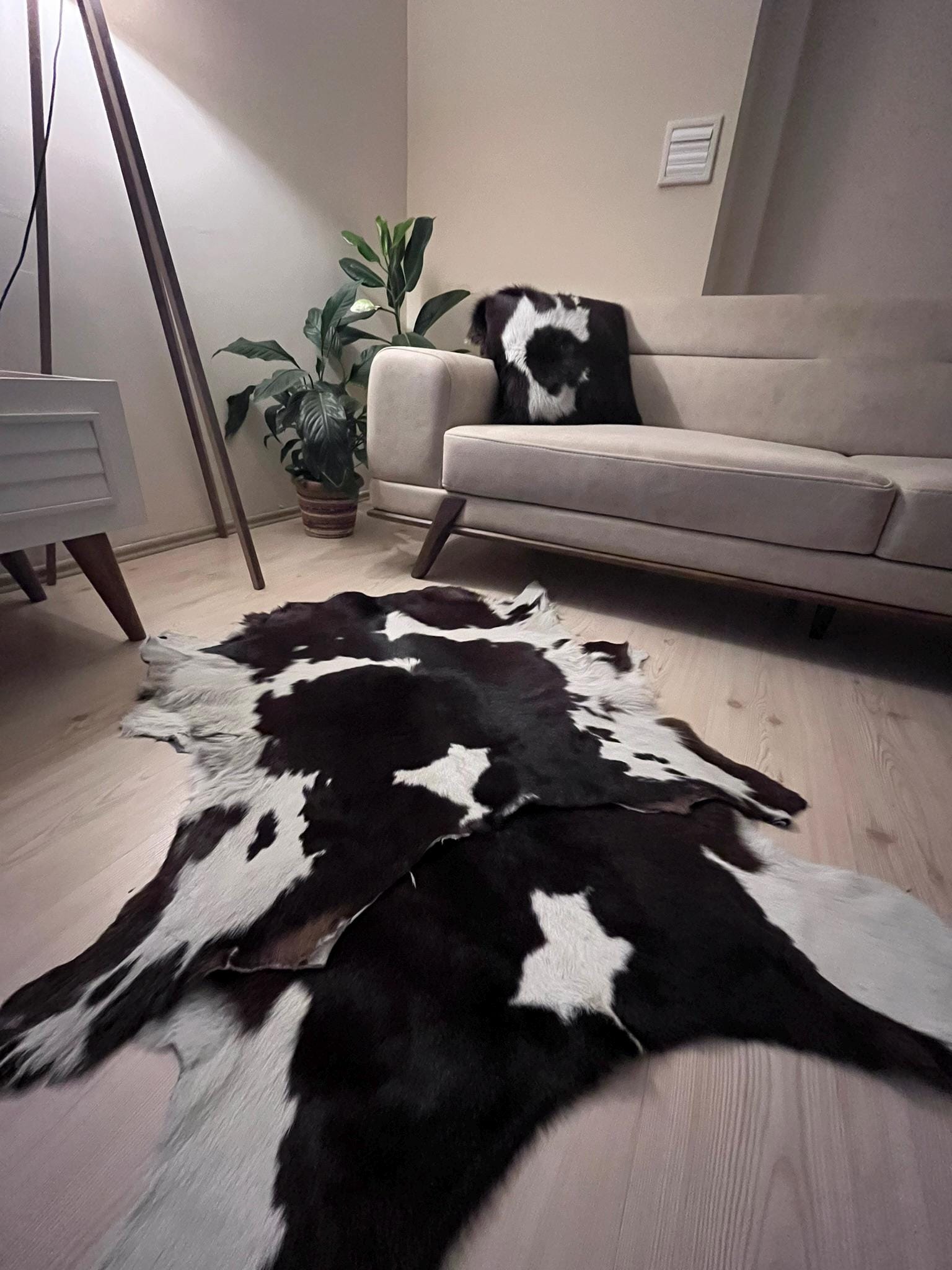 Set of 3 Natural Calf Hide Area Rug, Genuine Cowhide Area Rug, Calf ...